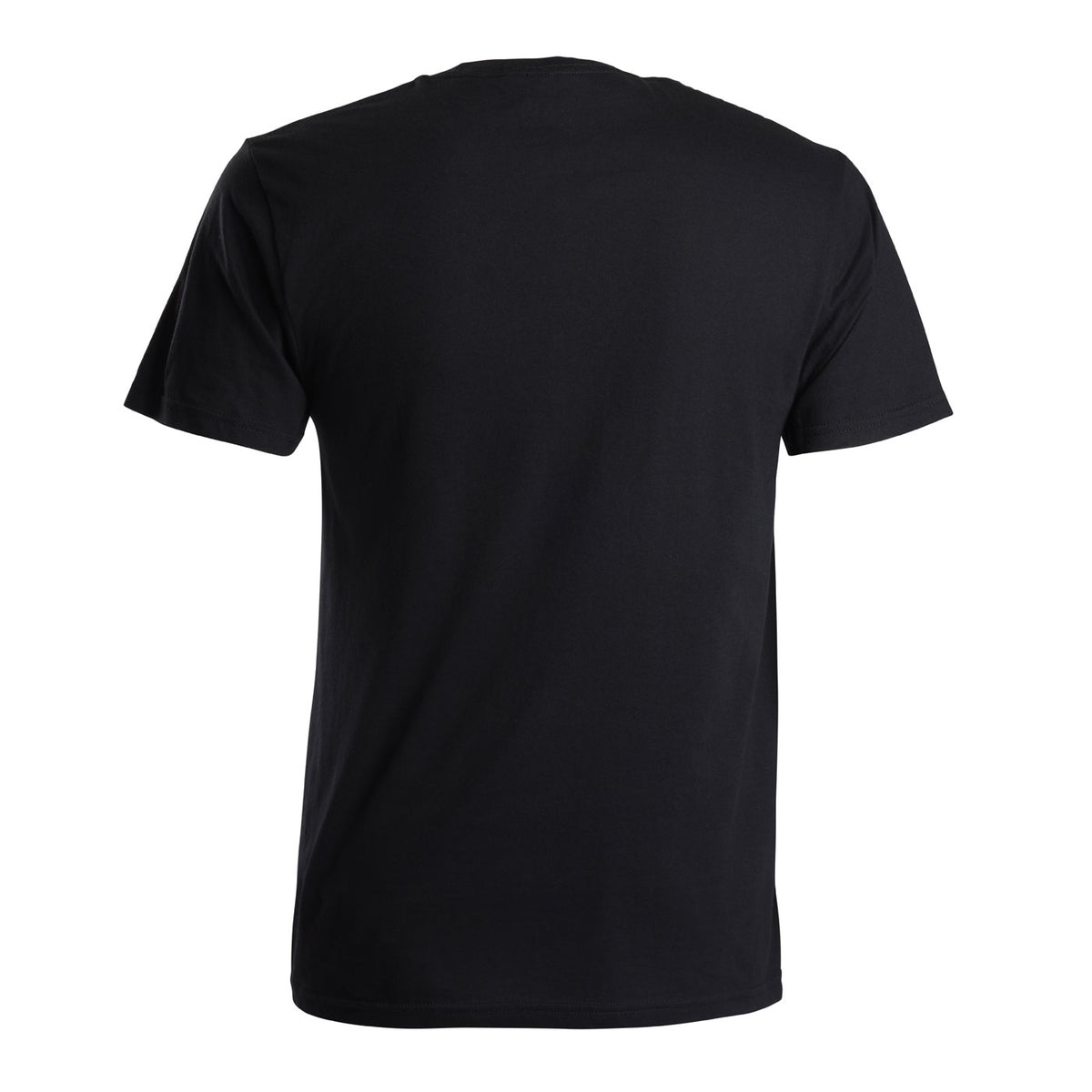 Back view of a black shirt.